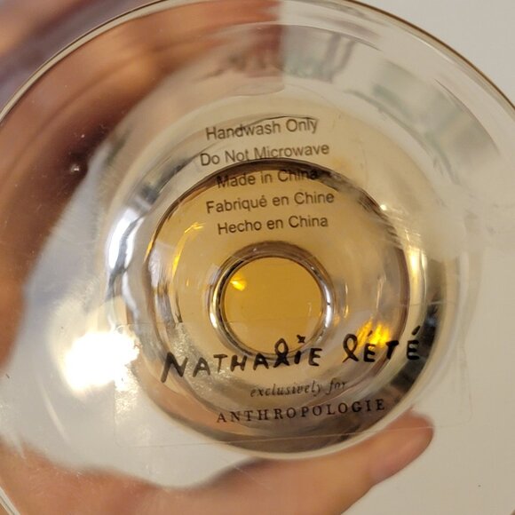 NEW Anthropologie Nathalie Lete Glass Goblet Collection Fall Thanksgiving - Picture 5 of 7